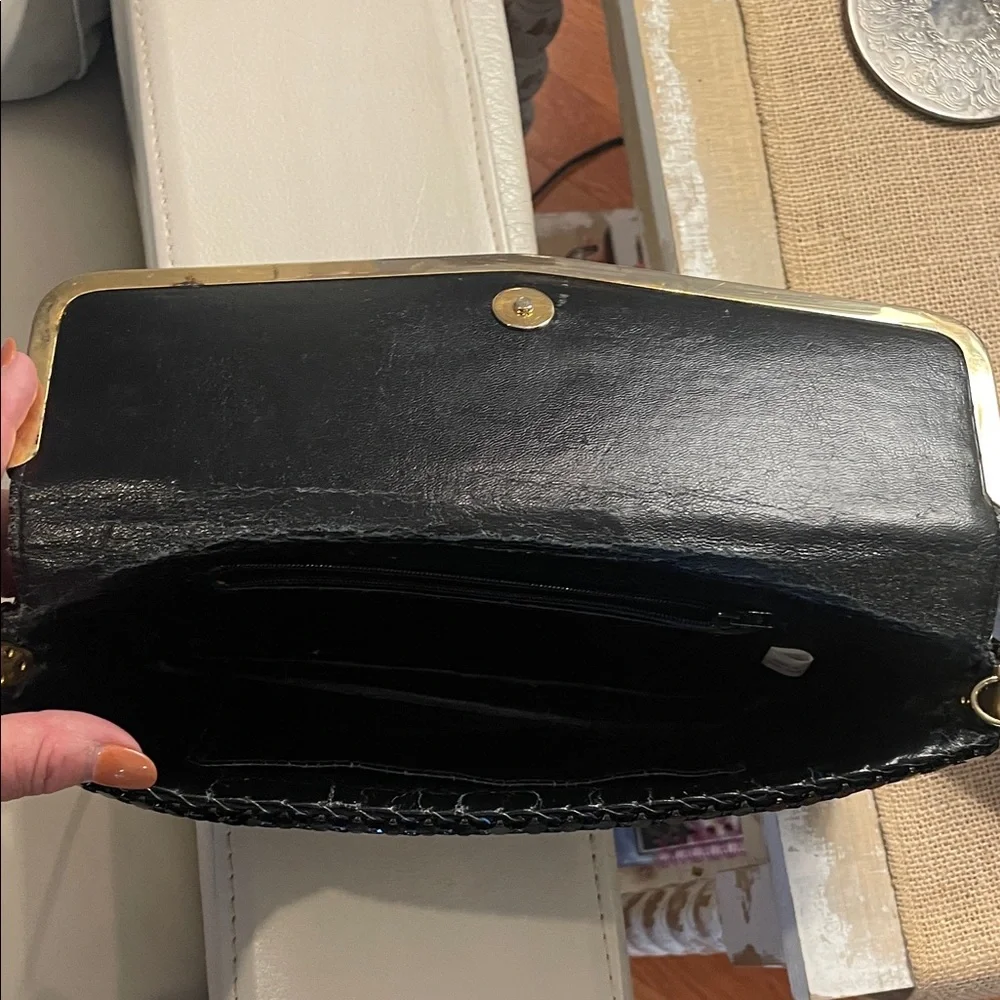 Chic Black and Gold Evening Clutch‎
